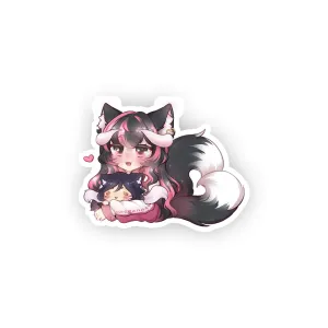 Asakifox Chibi Cuddle Sticker