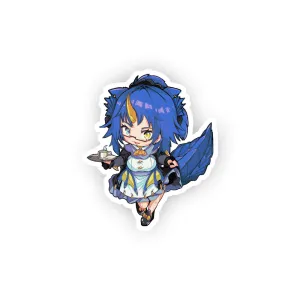 AzuratheAzureDragon Chibi Maid Sticker