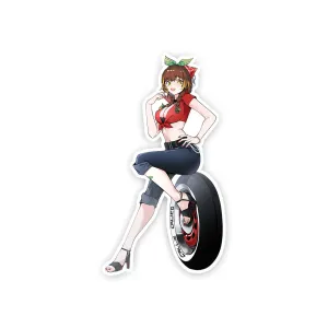 Callie Calico Pinup Sticker