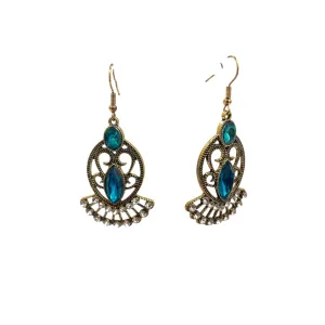 Earrings Dangle/Drop By Cme In Blue & Gold