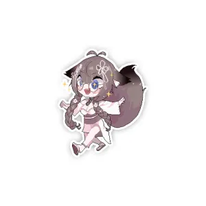 Foxplushy Chain Pixel Sticker