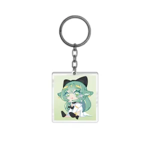 HealKaia Chibi Sit Square Keychain