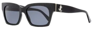 Jimmy Choo Women's Rectangular Sunglasses Jo/S DXFIR Black Glitter/Black 52mm