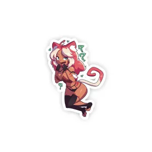 MizzPeacheee Confused Sticker