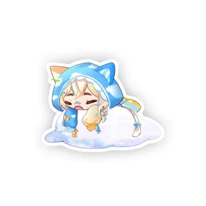 momomeowy Sleepy Kitty Sticker