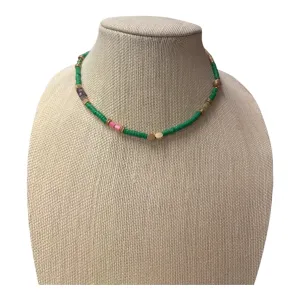 Necklace Statement  In Green