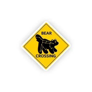 Nova Polaris Danger! Bear Crossing Sticker