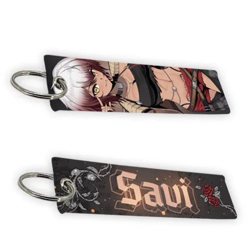 Savi Roses Jet Tag Keychain
