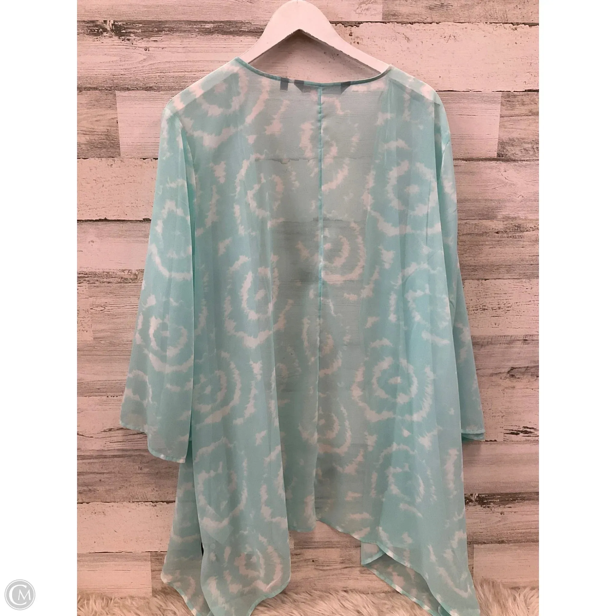 Shawl By Clothes Mentor In Aqua, Size: 3x