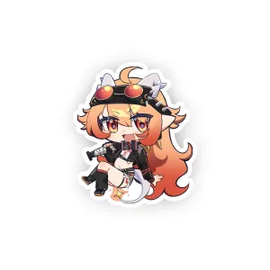 SweatyLilKoi Chibi at Bat Sticker