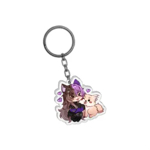 TheVioletNeko and Eevee Keychain